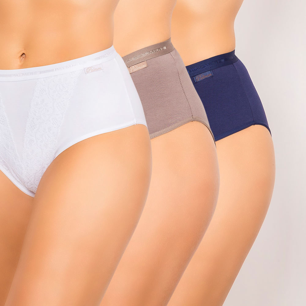 Pack 3 Hikini Algodón Con Encaje Palmers Mujer P3089A94