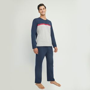 Pijama Hombre Largo Algodón Jersey Palmers 82222AZU
