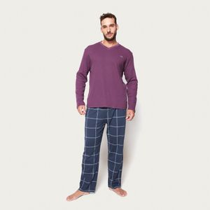 Pijama Hombre Largo Wafle Y Algodón Jersey Palmers 8234BBUR