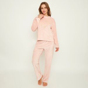 Pijama Mujer Largo Plush Palmers 60113ROS