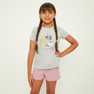 Pijama Niña Corto Algodón Palmers 66222GRI