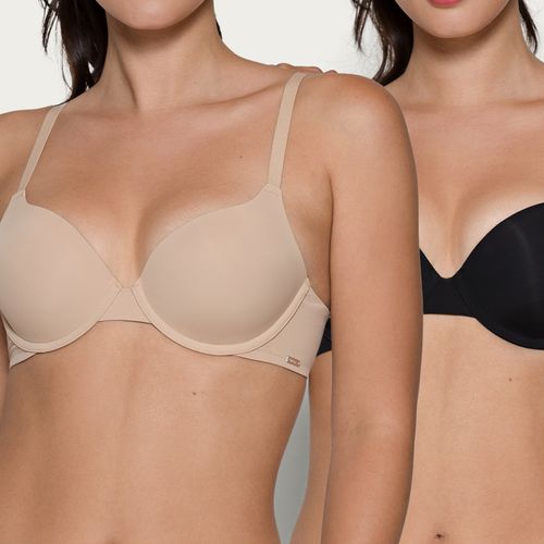 Pack 2 Sostén Push Up De Microfibra Belle 30334NL