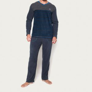 Pijama Hombre Largo Micropolar Palmers 8233BGRO