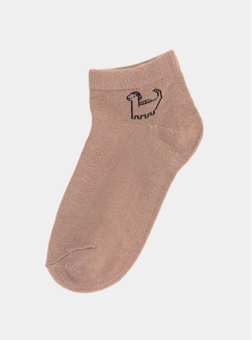 Pack 5 Calcetin Tobillero Bordado Algodón
