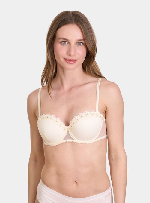 Sostén Encaje Balconette Con Arco