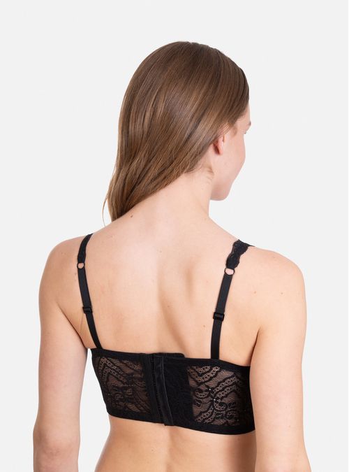 Bralette Encaje Broche Ancho Con Arco y Copa