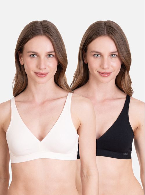 Pack 2 Sostén Algodón Sin Arco y Con Padding