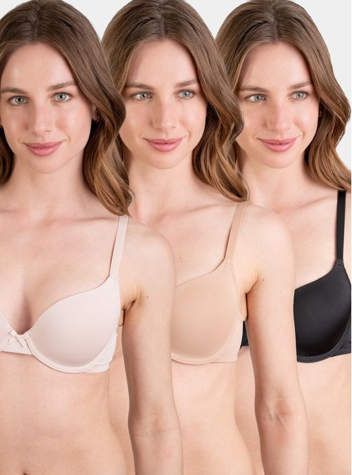 Pack 3 Sostén Microfibra Con Arco