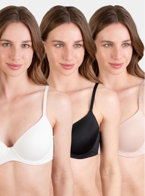 Pack 3 Sostén Microfibra Con Arco