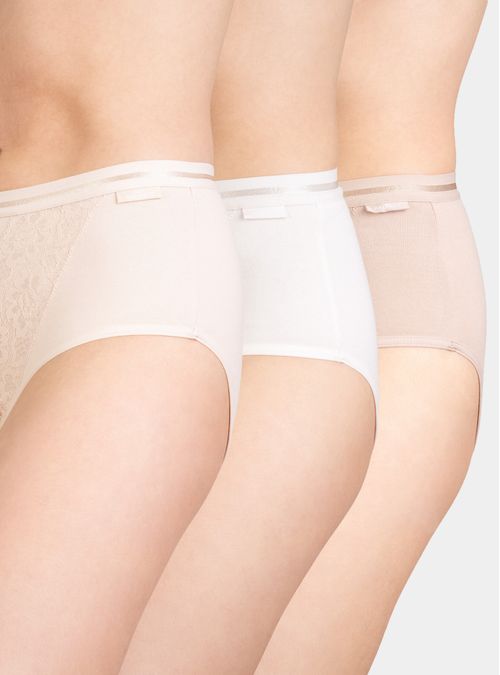 Pack 3 Hikini Algodón Con Encaje