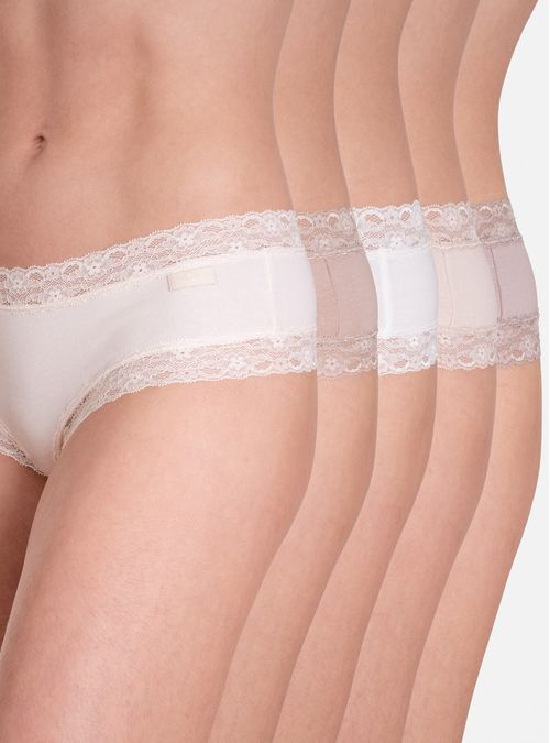 Pack 5 Culotte Algodón Encaje