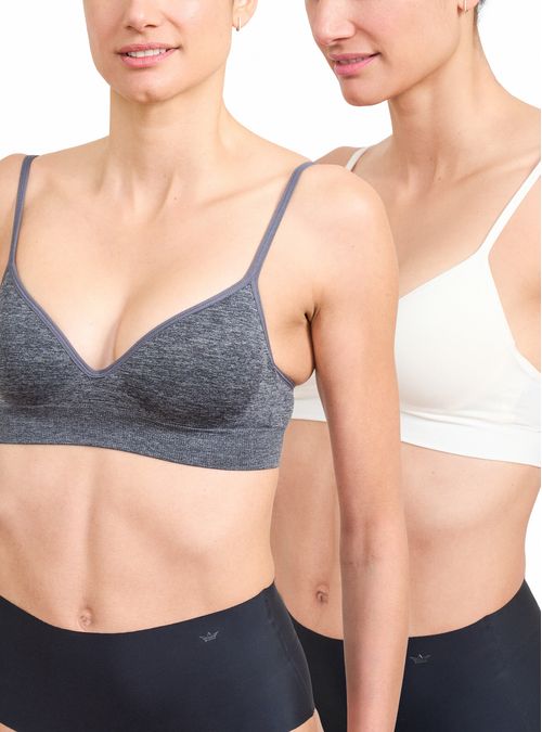 Pack 2 Sostén Seamless Sin Arco y Con Padding