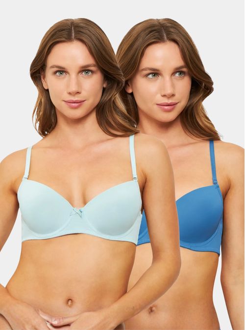 Pack 2 Sostén Con Soft Cobertura Media Microfibra