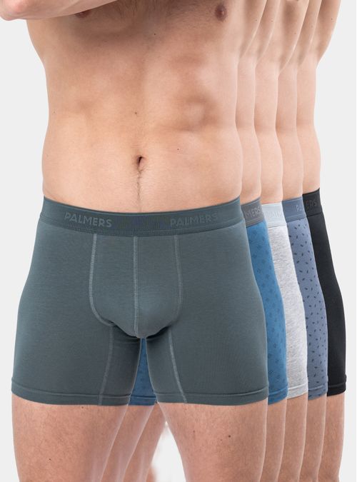 Pack 5 Bóxer Medio Algodón