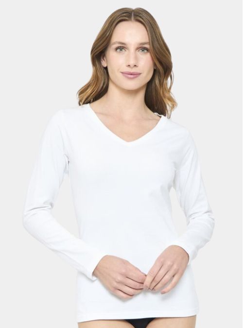 Camiseta Algodón Premium Escote en V