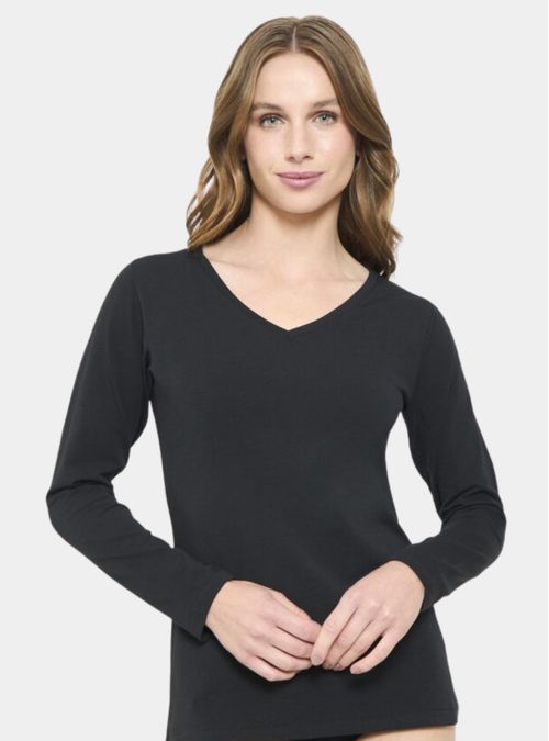 Camiseta Escote En V Algodón Premium