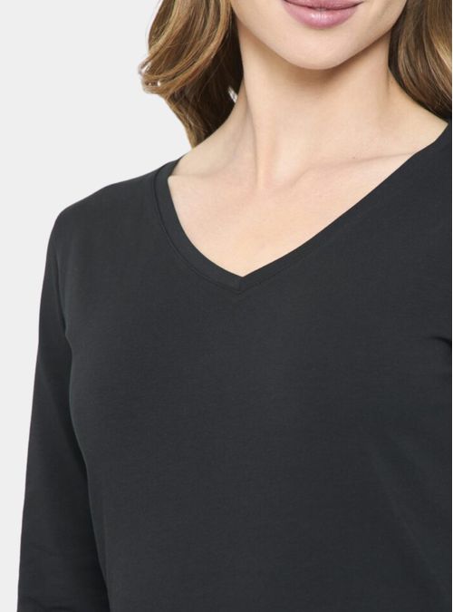 Camiseta Escote En V Algodón Premium