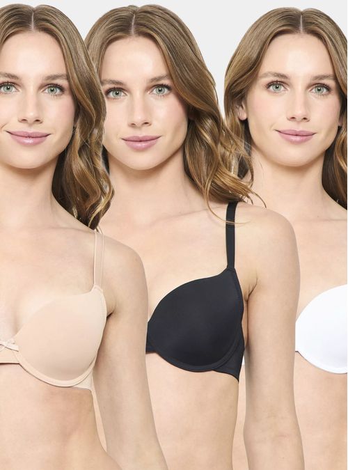 Pack 3 Sostén Con Soft Cobertura Media