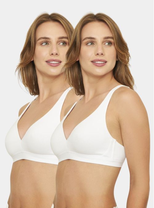 Pack 2 Sostén Blanco Algodón Orgánico