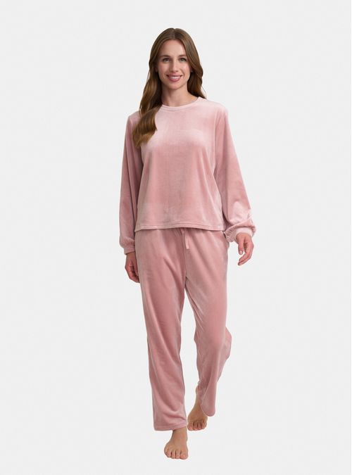 Pijama Plush Suave Cuello Redondo