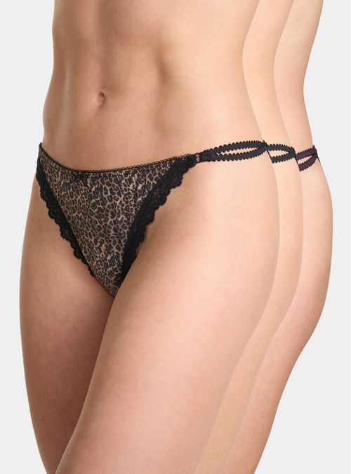Pack 3 Bikini Encaje Y Mesh